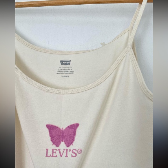 Levi's white butterfly tank top - Picture 4 of 4
